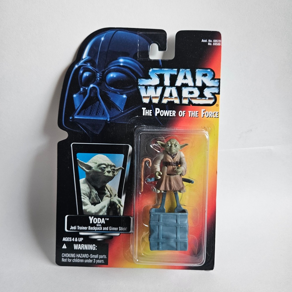 Star Wars Power of the Force Yoda Action Figure Kenner 1995 Red Card 69586